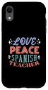 iPhone XR Love Peace スペイン教師 キュート 新学期 スマホケース