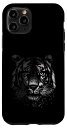 iPhone 11 Pro タイガー・ビッグキャット・モノクローム・タイガーヘッド スマホケース