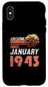 iPhone X/XS Awesome Since January 1943 メンズ レディース 誕生日 スマホケース