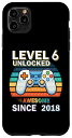 iPhone 11 Pro Max レベル6 Unlocked Awesome Since 2018 Video Gamer 6th Birthday スマホケ...