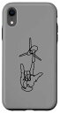 iPhone XR ASL I Love You Hand 手話 風車 風車 スマホケース