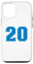 iPhone 12/12 Pro 数字 #20 ブルースポーツジャージ ラッキーナンバー スマホケース