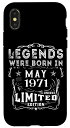 iPhone X/XS 誕生日 May 1971 年限定ギフト中古グランジヴィンテージ Limited Edition Legend スマホケース