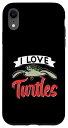iPhone XR I Love Turtles 恋人 アニマル タートルズ タートル ペット スマホケース