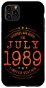 iPhone 11 Pro Max 誕生日 July 1989 年限定ギフト中古グランジヴィンテージ Limited Edition Legend スマホケース