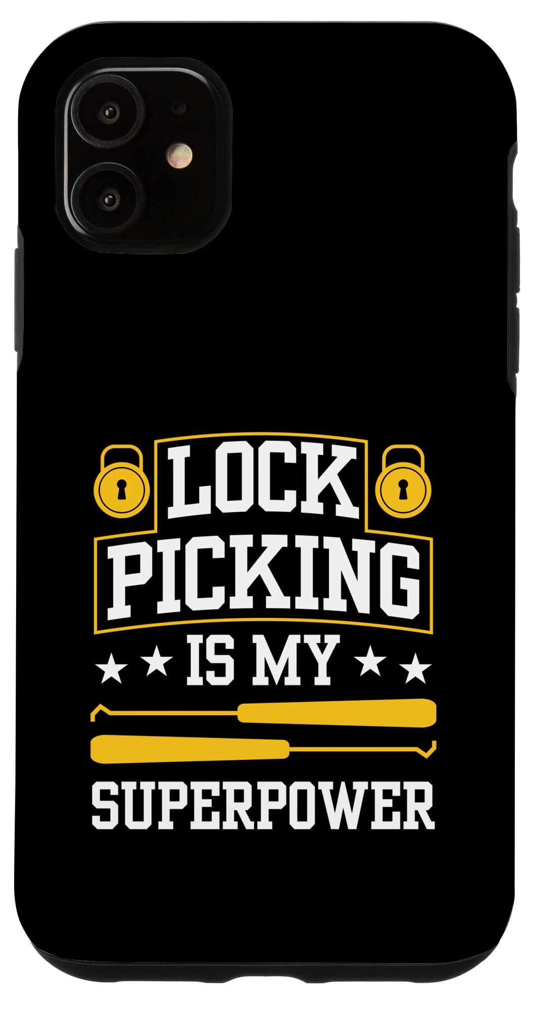 iPhone 11 ロックピッキングは私のスーパーパワー ピッカー ピッキング 錠前 ピック ロック スマホケース