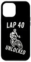 iPhone 14 Pro Max Lap 40 Unlocked Shirt Funny Cyclist Bike 40th Birthday Gift スマホケース
