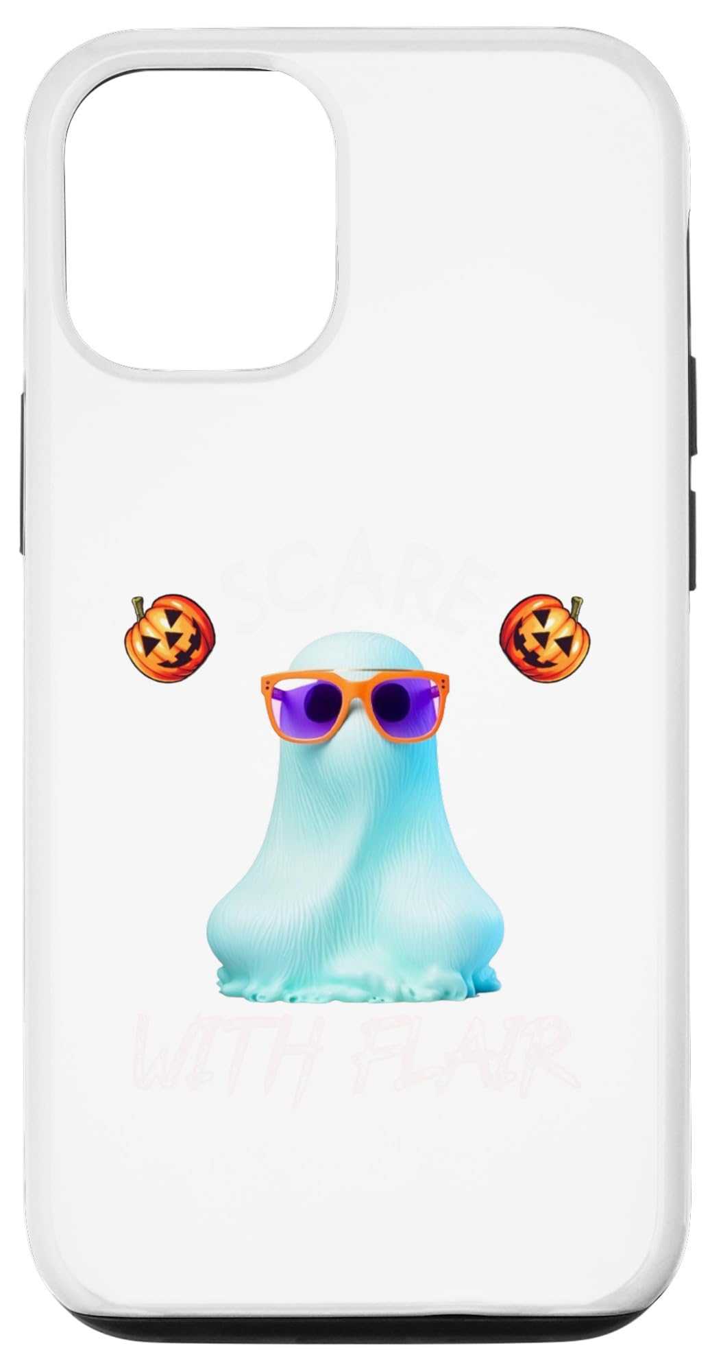iPhone 15 フレアで面白い恐怖ハロウィーンのゴースト怖いクールなモンスター スマホケース