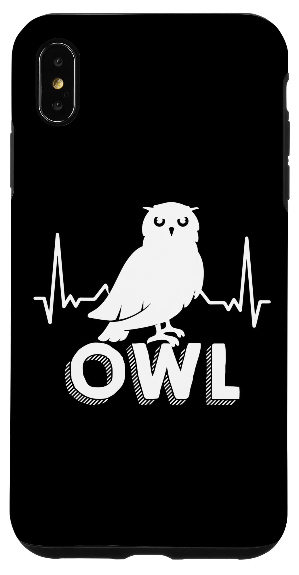 iPhone XS Max 鳥好きのためのフクロウの夜行性ハートビート スマホケース