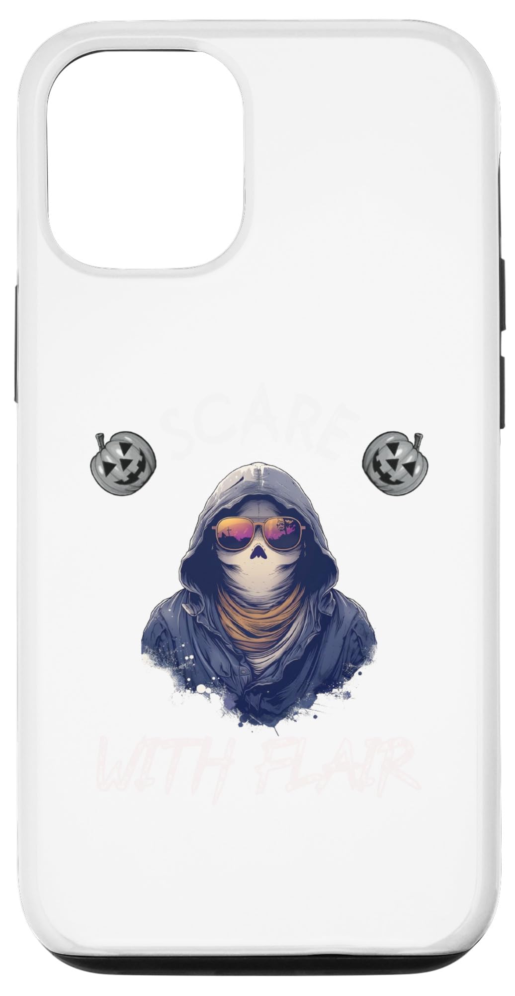 iPhone 15 フレアで面白い恐怖ハロウィーンのゴースト怖いクールなモンスター スマホケース