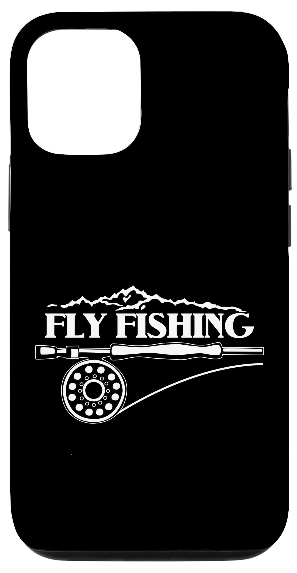iPhone 12/12 Pro 山の中でロッドとフライを使ったフライフィッシング スマホケース