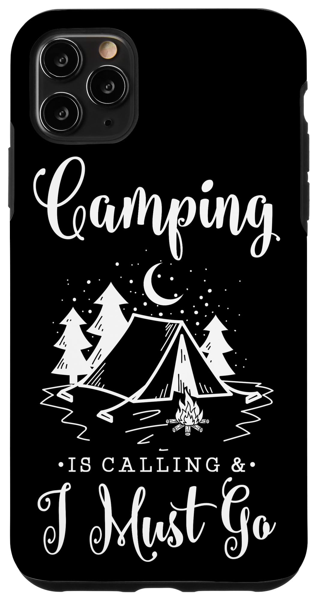 iPhone 11 Pro Max キャンプが呼びかけていて、おもしろいテントウィルダネスキャンプ スマホケース