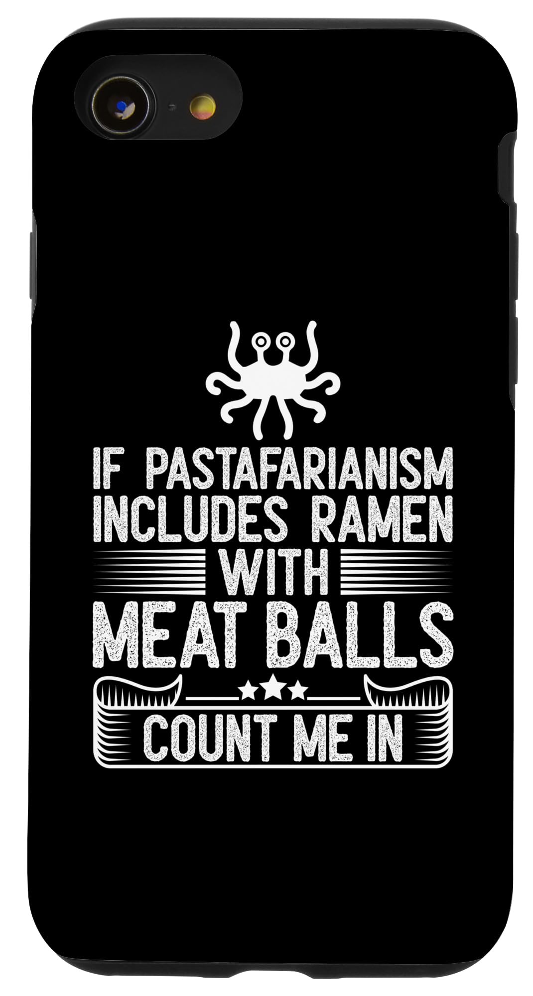 iPhone SE (2020) / 7 / 8 フライングスパゲッティモンスター パスタファリアニズムならラーメン スマホケース