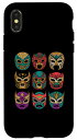 iPhone X/XS ビンテージプロレス - レトロルチャリブレマスク スマホケース
