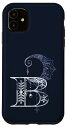 iPhone 11 モノグラム文字B自由奔放に生きる三日月マンダラドリームキャッチャー スマホケース(2)