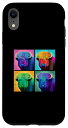 iPhone XR ムスク 牛 ポップアート デザイン イラスト カラフル 動物 女性 スマホケース