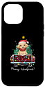 iPhone 13 Pro Max Golden Retriever クリスマス 犬 トラック 格子柄 おもしろ クリスマスツリー スマホケース