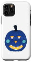 iPhone 11 Pro ハロウィン ブルー パンプキン ジャック O ランタン フェイス ホワイト スマホケース