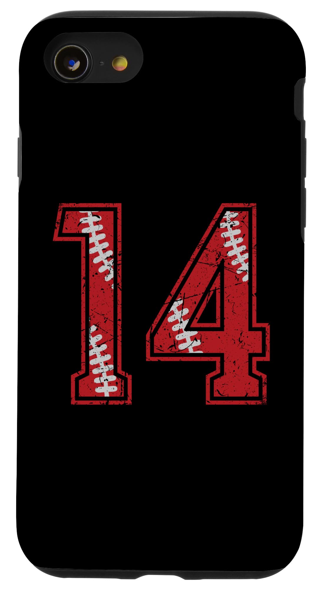 iPhone SE (2020) / 7 / 8 ナンバー#14 アンティーク調野球ジャージーナンバー スマホケース