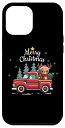 iPhone 14 Pro Max トナカイ クリスマス トラック 格子柄 面白いクリスマスツリー スマホケース
