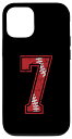iPhone 12/12 Pro ナンバー#7 アンティーク調野球ジャージ ナンバー スマホケース