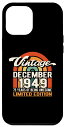 iPhone 13 Pro Max 75 Year Of Being Awesome 1949年12月生まれ - 75歳の誕生日 スマホケース(2)
