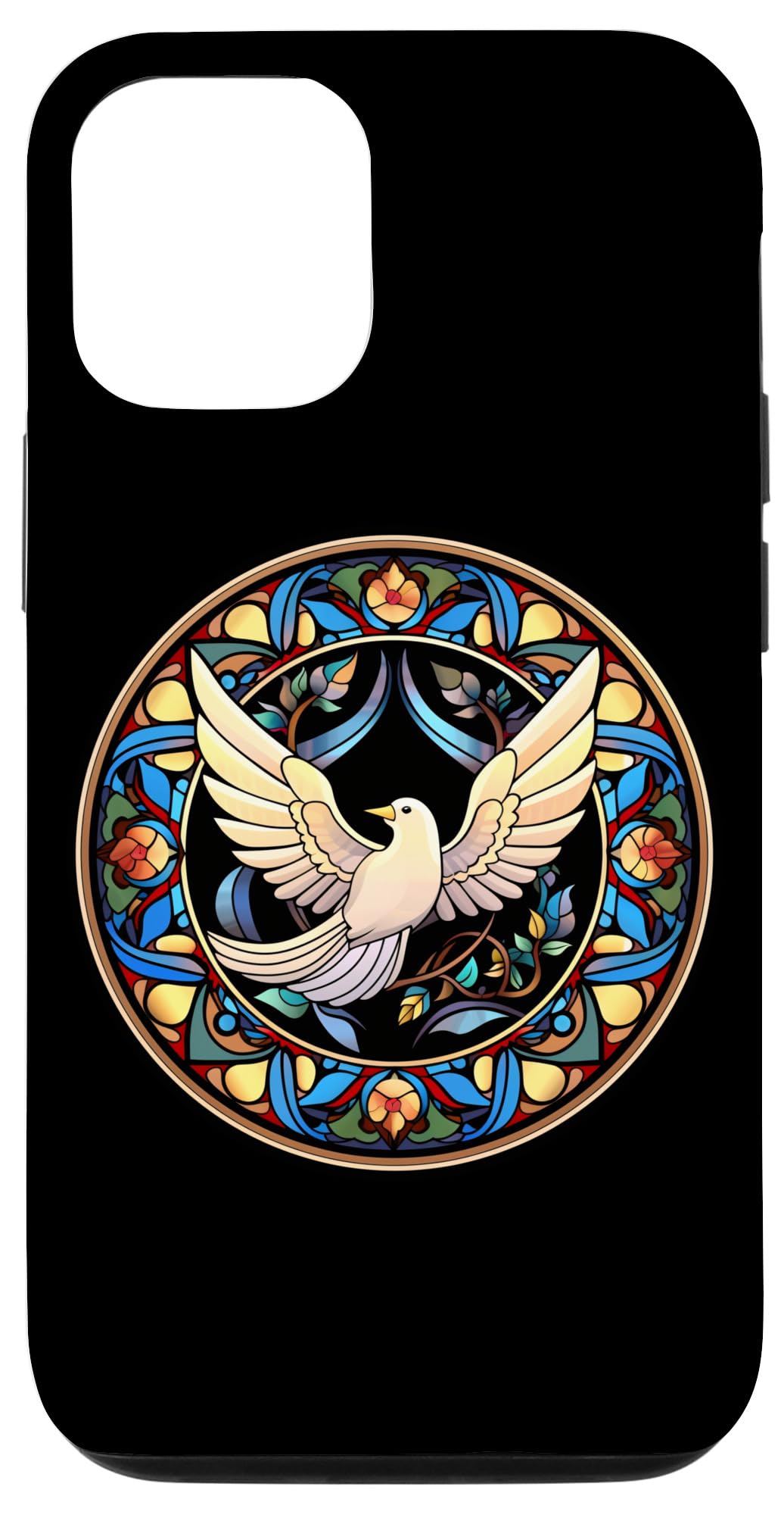 樂天商城 - iPhone 15 Pro Dove Bird ステンドグラス リードライト アーティスティックデザイン スマホケース