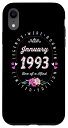 iPhone XR フローラルギフトアイデア レジェンドは1993年一月生まれ - 誕生日 スマホケース