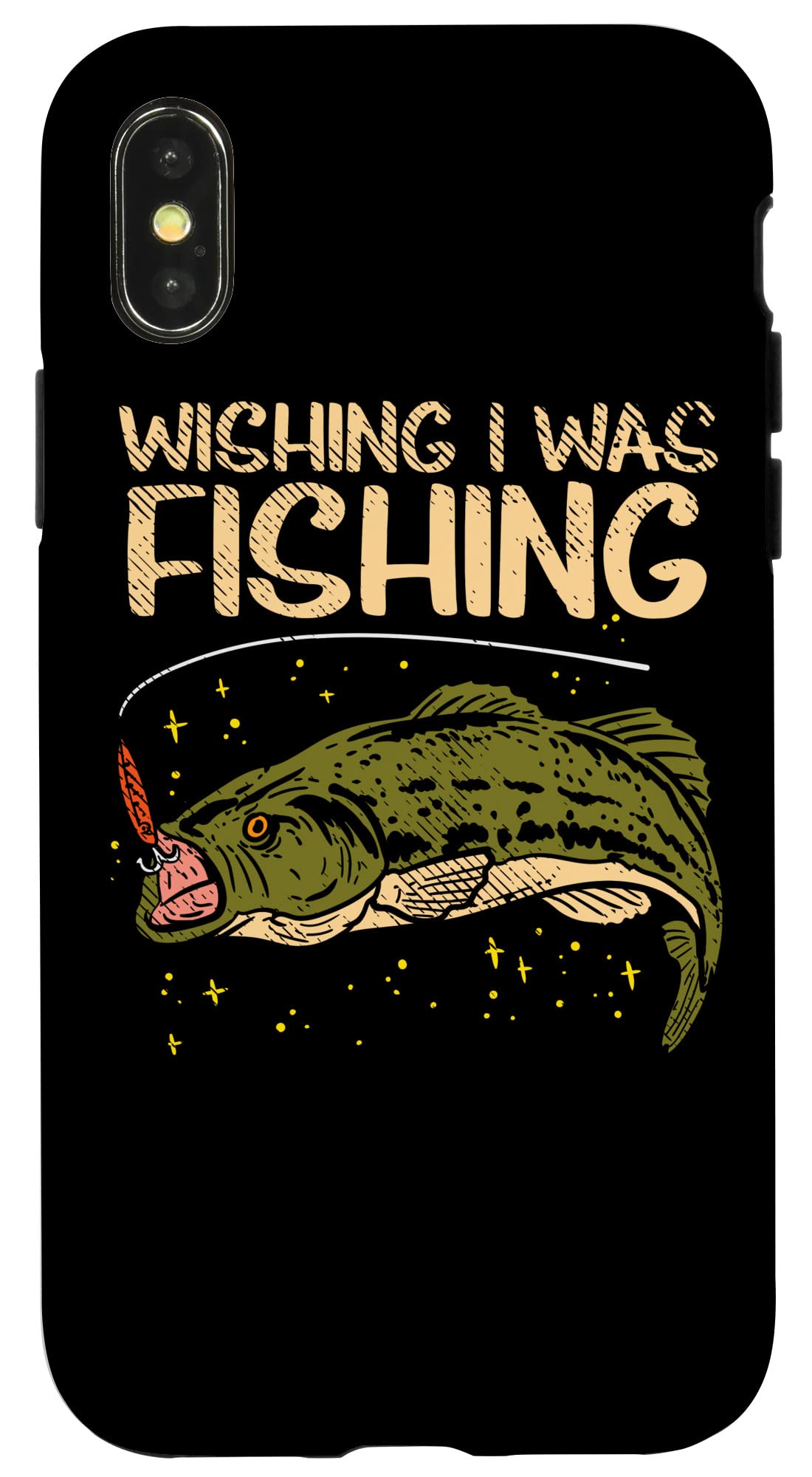 iPhone X/XS Wishing I Was Fishing եå㡼ޥ ȥ饦 եå ե饤եå ޥۥ