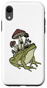 iPhone XR カエルの美的 ヒキノコ付き フライ アガリック フォージング マッシュルーム スマホケース