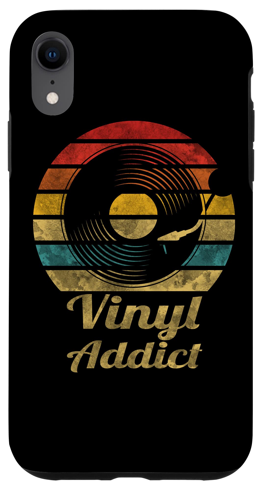 iPhone XR レトロビニールアディクトヴィンテージレコードプレーヤートゥルーレコード Retro Vinyl Addict スマホケース