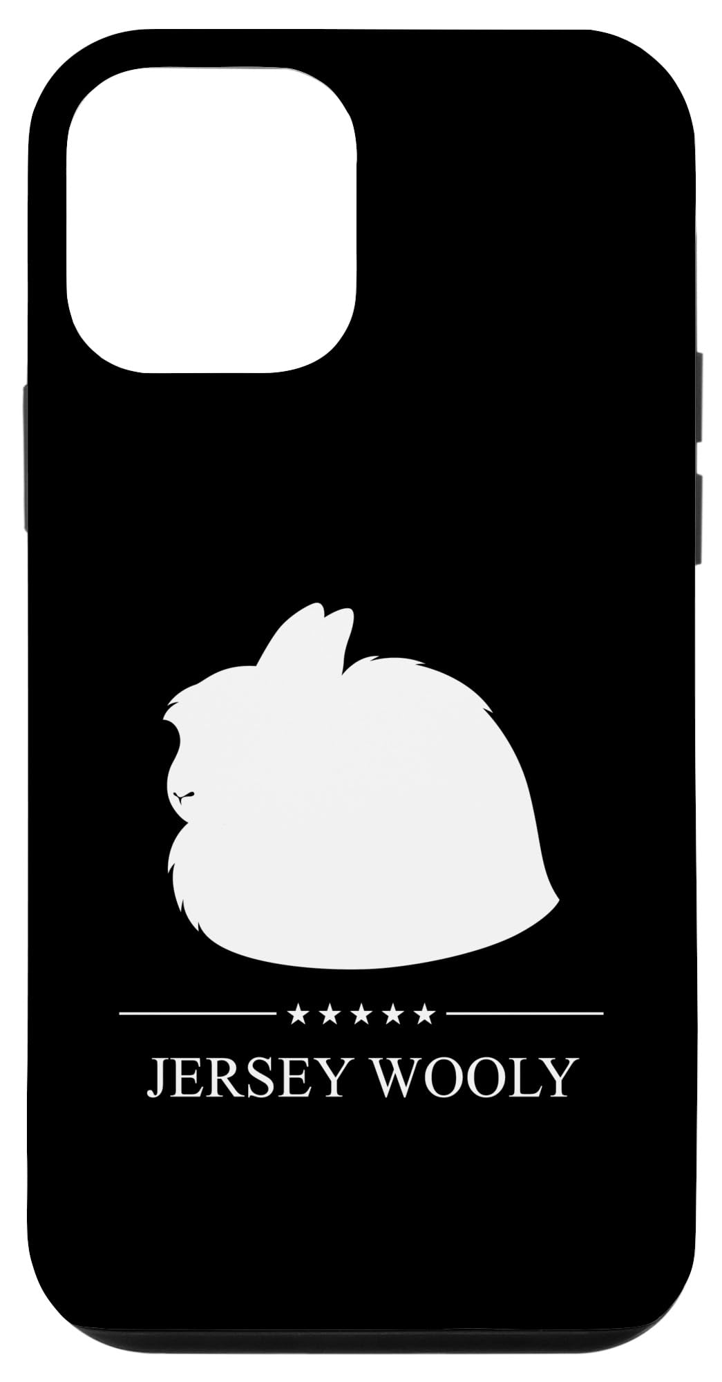 iPhone 12 mini ジャージー ウーリー ラビット ホワイト シルエット スマホケース