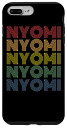 iPhone 7 Plus/8 Plus レディース Nyomi ワードマークパターン 名前入りレトロ スマホケース