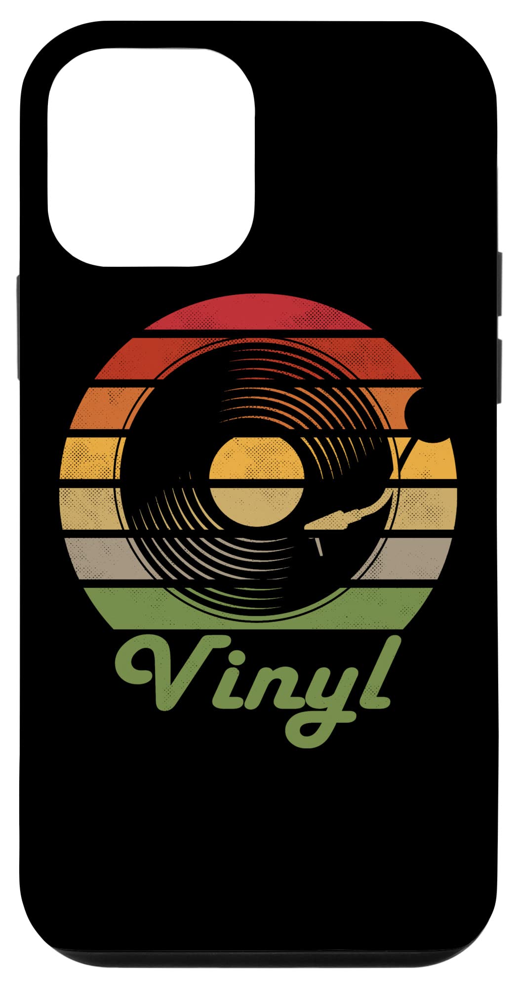 iPhone 12 mini レトロビニールヴィンテージレコードプレーヤーサンセット Retro Vinyl Vintage Sunset スマホケース