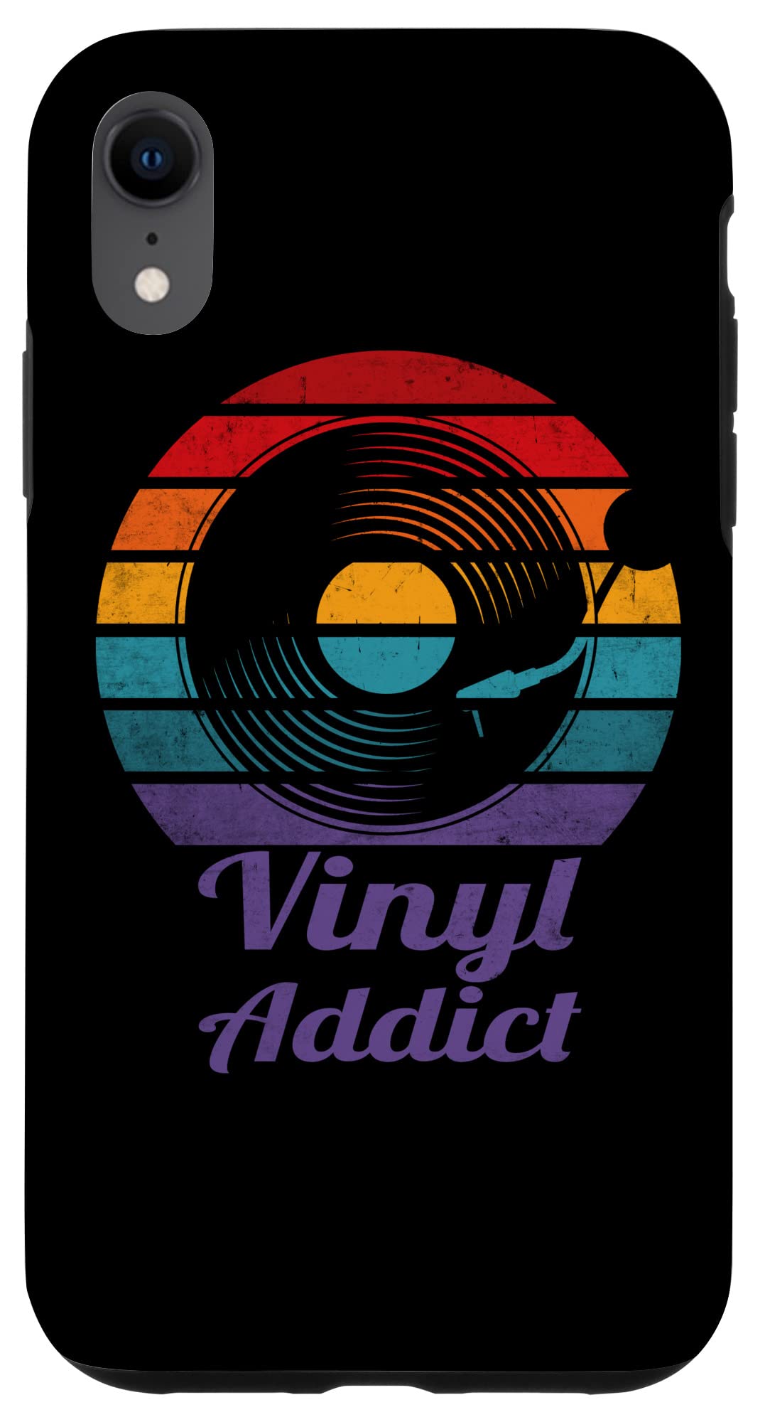 iPhone XR レトロビニールアディクトヴィンテージレコードプレーヤー Retro Vinyl Addict Vintage スマホケース