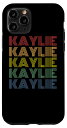 iPhone 11 Pro レディース Kaylie ワードマークパターン 名前入りレトロ スマホケース