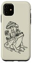 iPhone 11 カエル 美的 ヒキノコ フライ アガリック フォージング マッシュルーム スマホケース