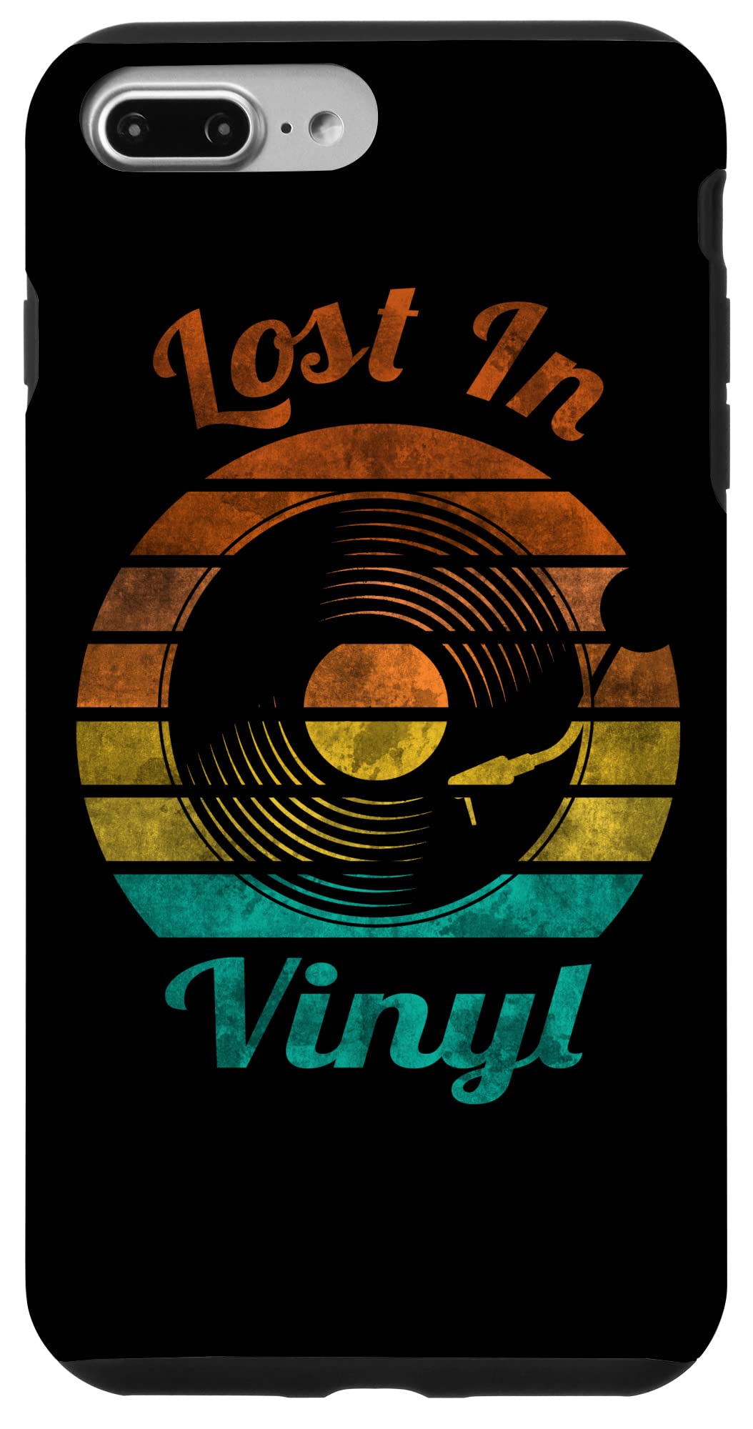 iPhone 7 Plus/8 Plus レトロビニールヴィンテージレコードプレーヤートゥルーレコード Retro Lost In Vinyl Vintage スマホケース