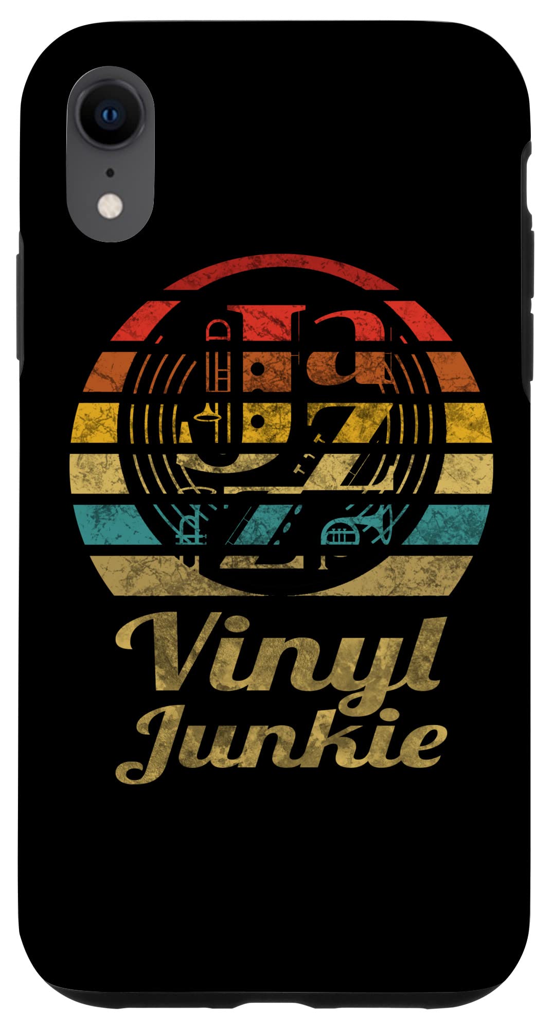 iPhone XR レトロジャズビニールジャンキーヴィンテージレコードプレーヤー Retro Jazz Vinyl Junkie スマホケース