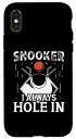 iPhone X/XS Snooker always Hole in ビリヤードジャージ 男性用 8ボールプール スマホケース