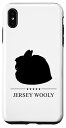 iPhone XS Max ジャージー ウーリー ラビット ブラック シルエット スマホケース