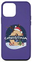 iPhone 12 mini Awesome Christina Name w Santa Hat in Xmas Theme Christmas スマホケース