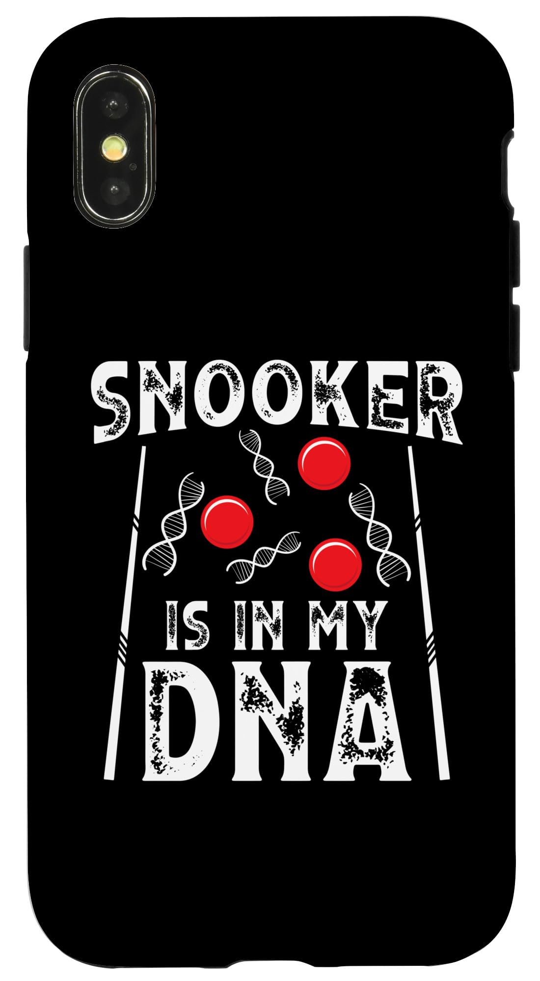 iPhone X/XS Snooker is in my dna ビリヤード ジャージ 男性用 8ボールプール スマホケース