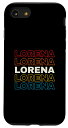 iPhone SE (2020) / 7 / 8 I Love Lorena パーソナライズ レトロ サンセット 名前 スマホケース