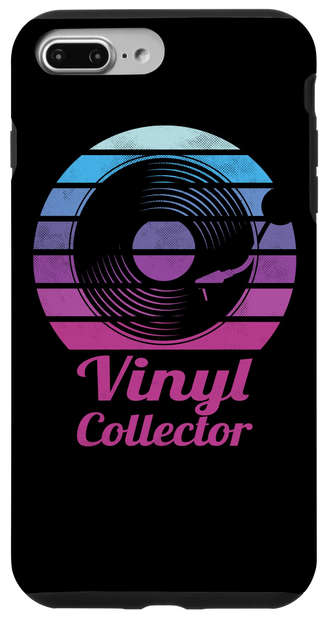 iPhone 7 Plus/8 Plus レトロビニールコレクターヴィンテージレコードプレーヤー Retro Vinyl Collector Vintage スマホケース