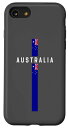 iPhone SE (2020) / 7 / 8 縦型オーストラリア国旗、大文字の「AUSTRALIA」のテキスト スマホケース