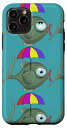 iPhone 11 Pro 傘 魚 スマホケース