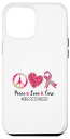 iPhone 14 Plus Peace Love Cure 乳がん啓発支援隊 スマホケース