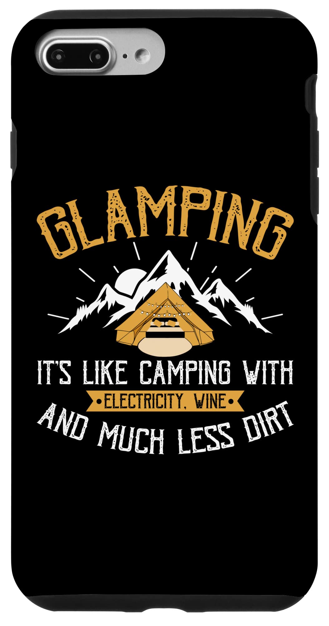 iPhone 7 Plus/8 Plus 楽しいグランピングデザインでハッピーグランピング。 スマホケース