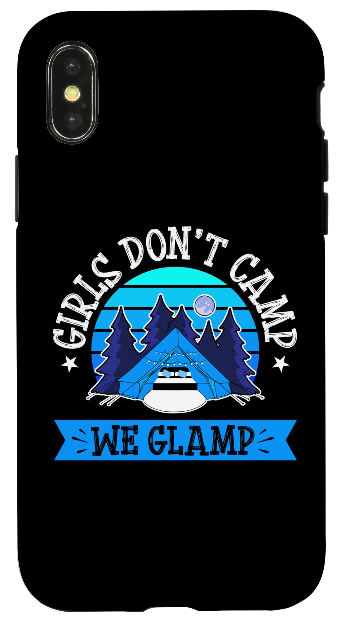 iPhone X/XS 楽しいグランピングガールのデザインでハッピーグランパー。 スマホケース